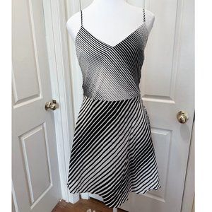 Black & White Striped Fit and Flair Sundress / S / Vintage Y2K 90s / NWOT /Lined